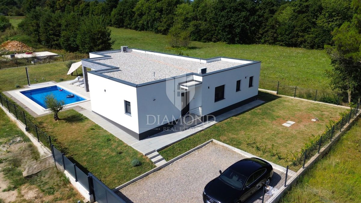 Labin, dintorni, nuova costruzione con piscina immersa nella natura
