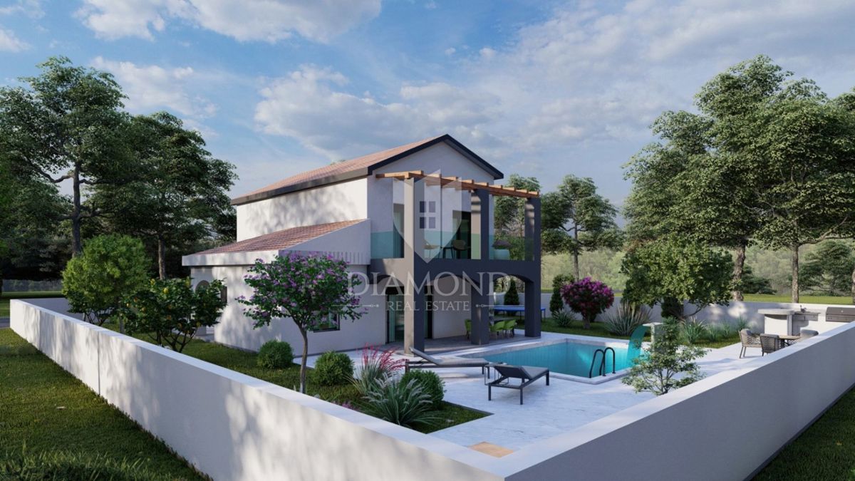 Albona, terreno edificabile con vista mare 