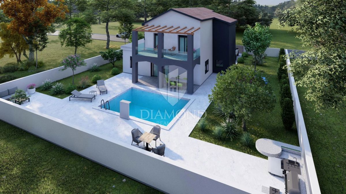 Albona, terreno edificabile con vista mare 