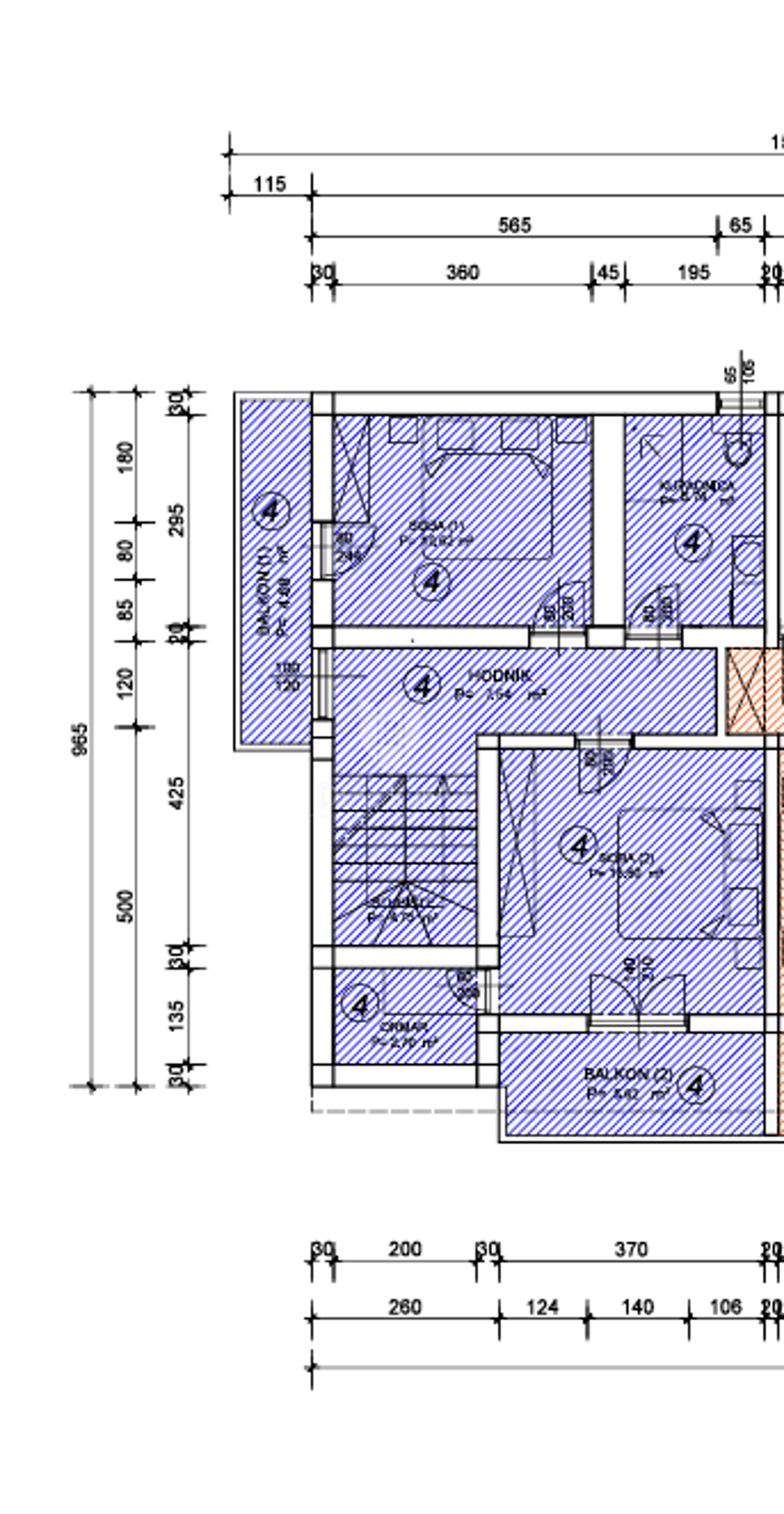 Appartamento Marinići, Viškovo, 131m2