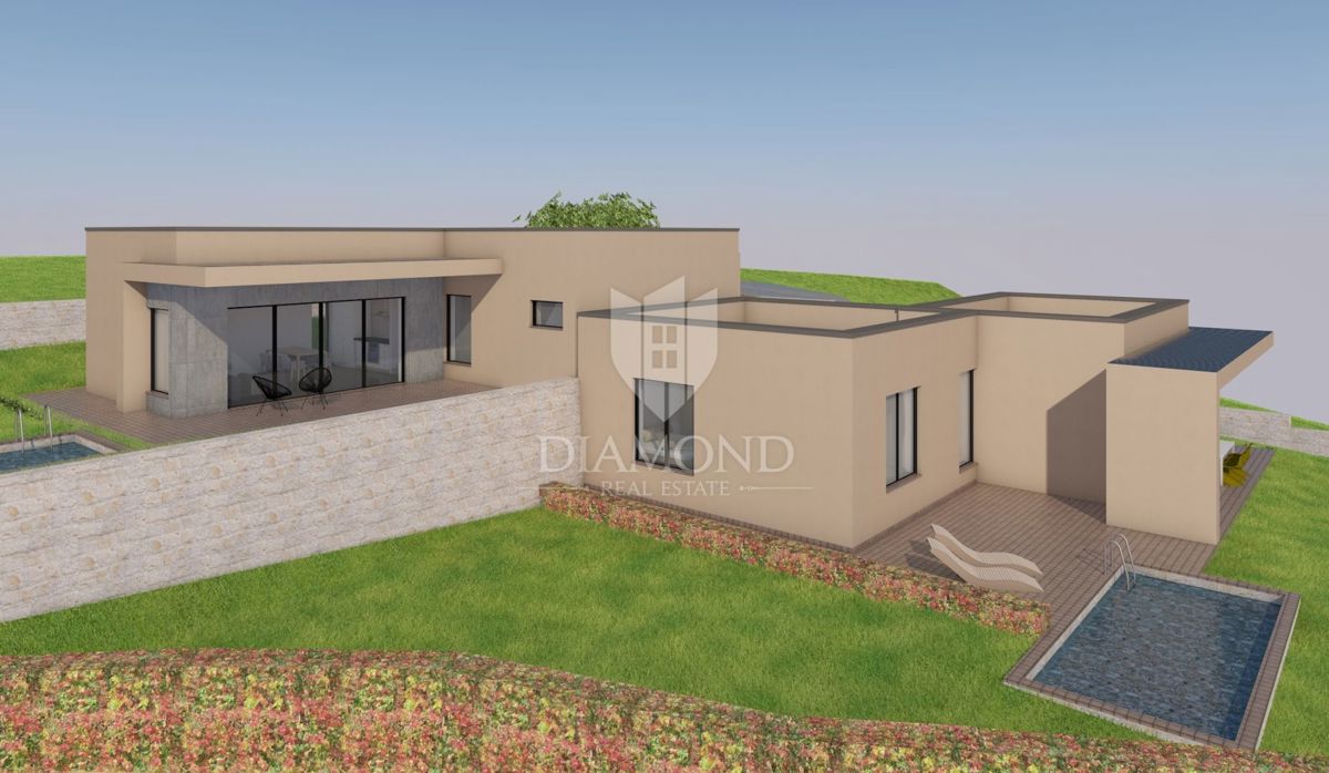 Parenzo, dintorni, terreno edificabile con progetto