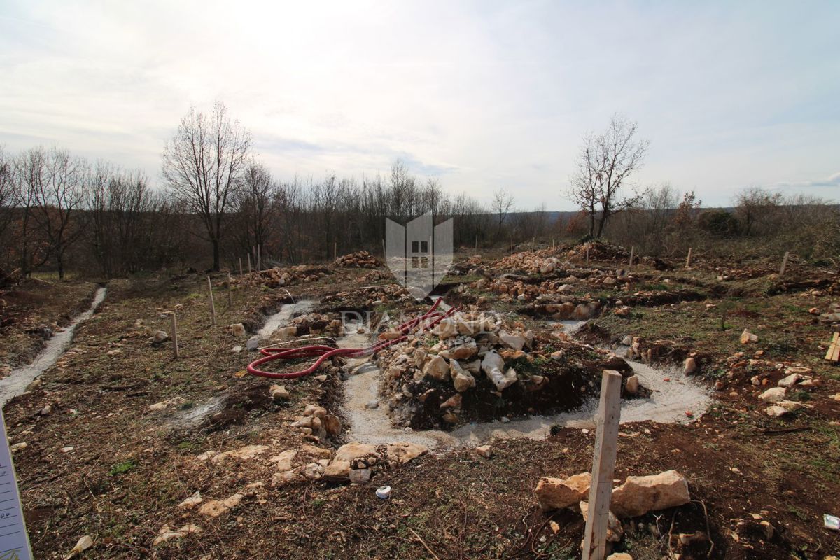 Labin, dintorni, moderna casa a un piano, nuova costruzione