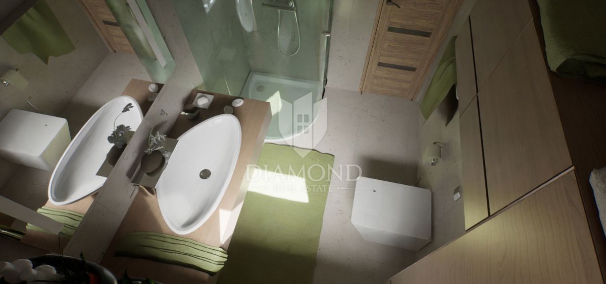 Appartamento al piano terra con giardino in una nuova costruzione vicino a Parenzo