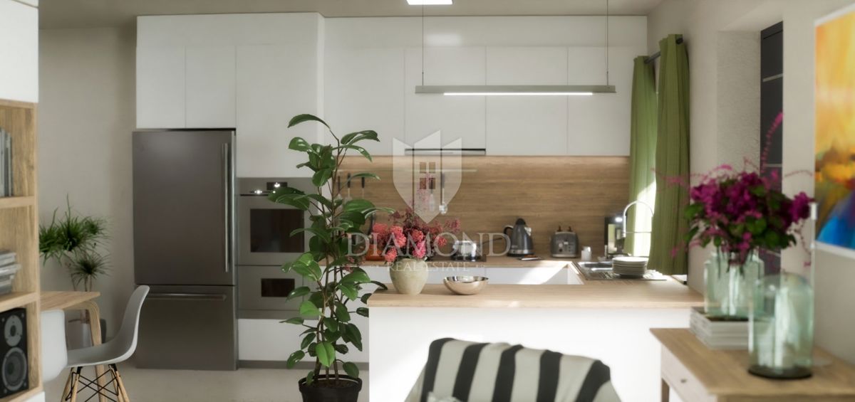 Appartamento al piano terra con giardino in una nuova costruzione vicino a Parenzo