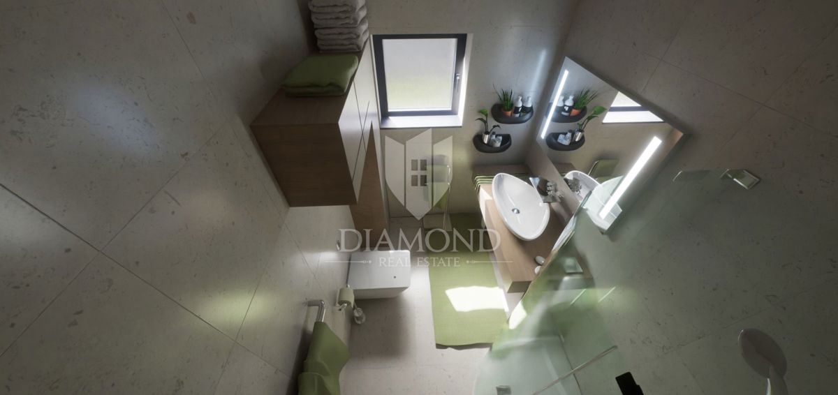 Appartamento al piano terra con giardino in una nuova costruzione vicino a Parenzo