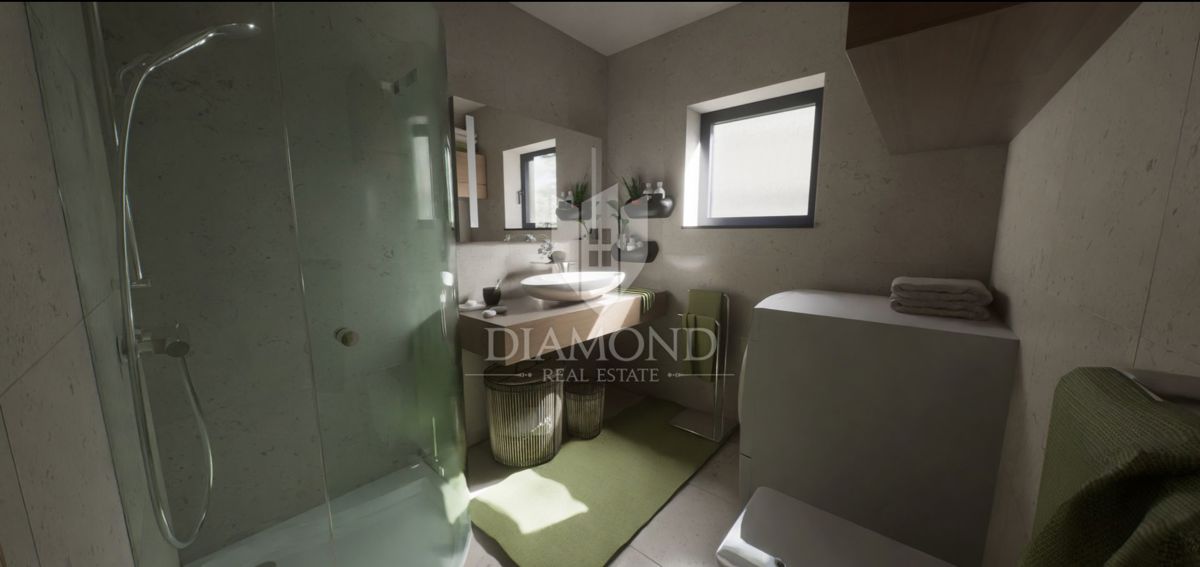 Appartamento al piano terra con giardino in una nuova costruzione vicino a Parenzo