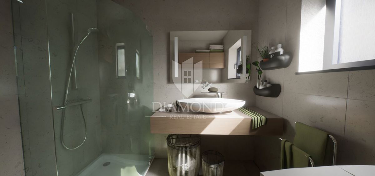 Appartamento al piano terra con giardino in una nuova costruzione vicino a Parenzo