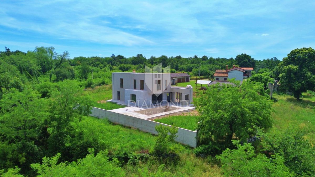 Labin, dintorni, nuovo edificio con vista panoramica