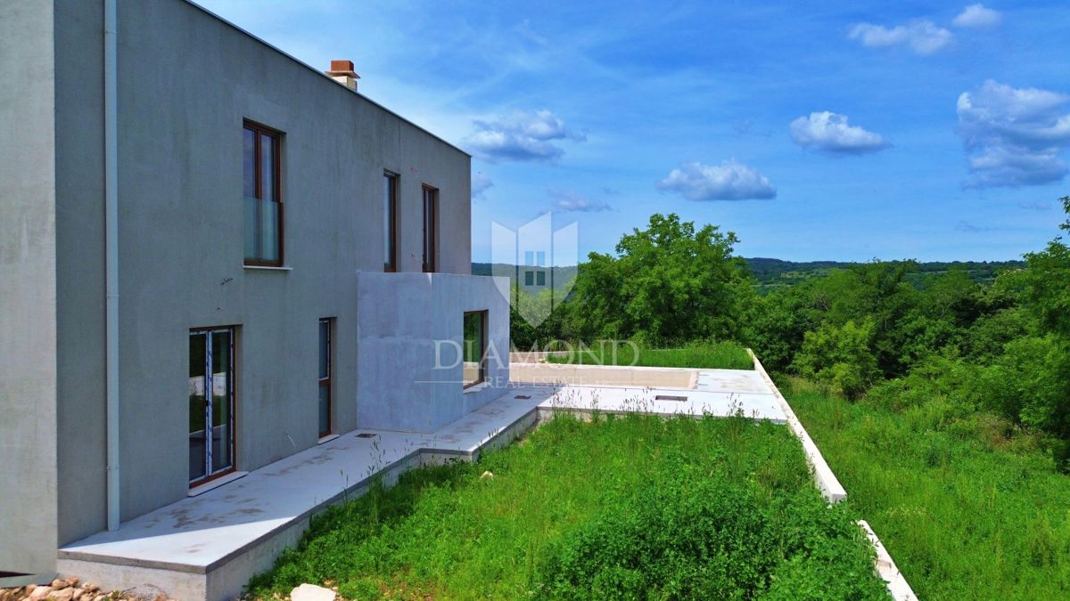 Labin, dintorni, nuovo edificio con vista panoramica