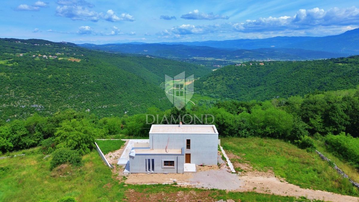 Labin, dintorni, nuovo edificio con vista panoramica