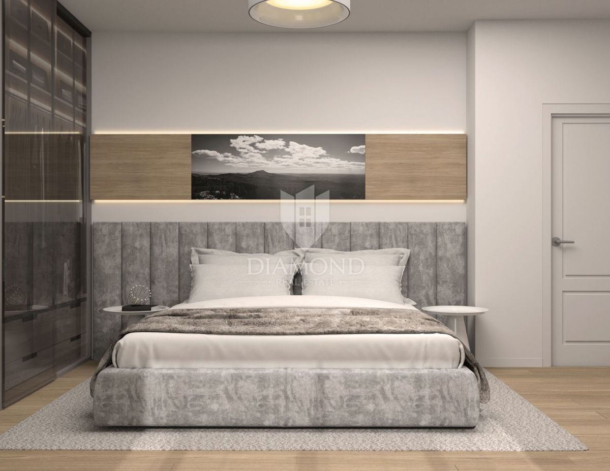 Labin, dintorni, nuovo edificio con vista panoramica