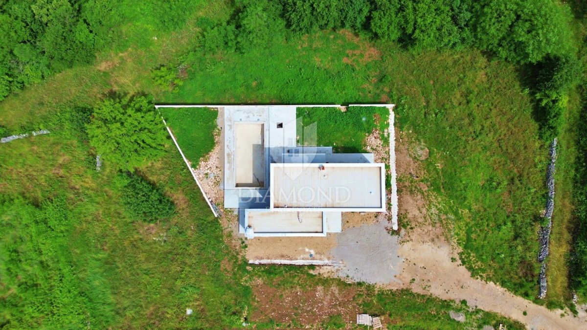 Labin, dintorni, nuovo edificio con vista panoramica