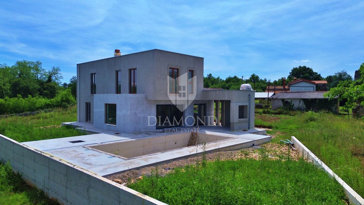 Labin, dintorni, nuovo edificio con vista panoramica