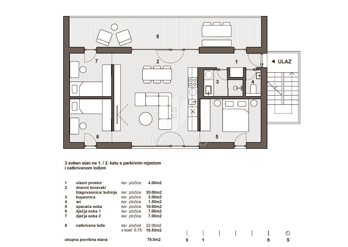 Salvore! Appartamento di 79 m² con 3 camere da letto!