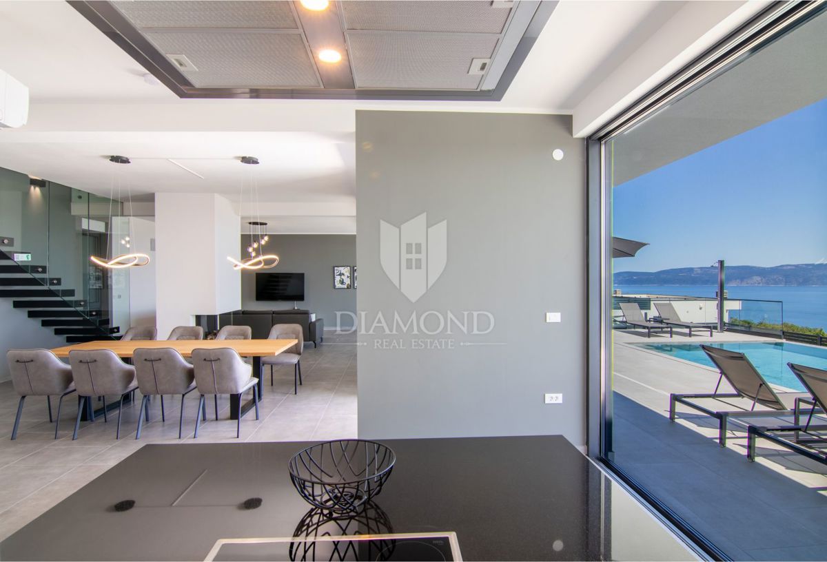 Labin, Rabac Villa moderna con vista mare