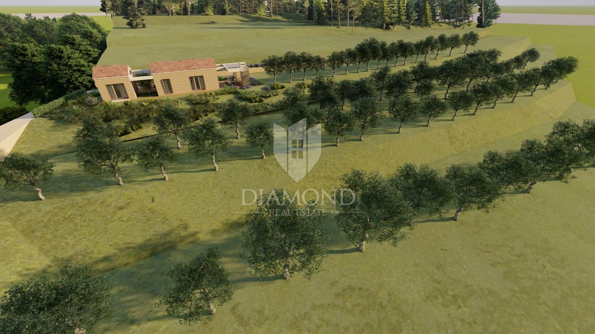 Istria, terreno isolato con permesso di costruire valido