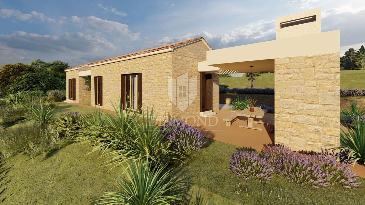 Istria, terreno isolato con permesso di costruire valido