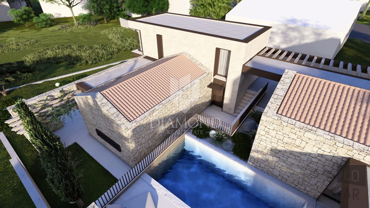 Cittanova, dintorni, casa moderna di 140 m2 con piscina