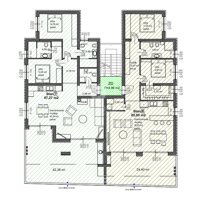 Cittanova, moderno appartamento di 100m2 con una splendida vista sul mare!