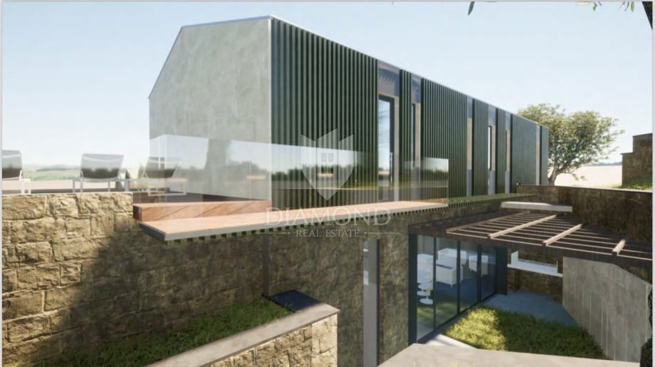 Albona, terreno edificabile con vista mare