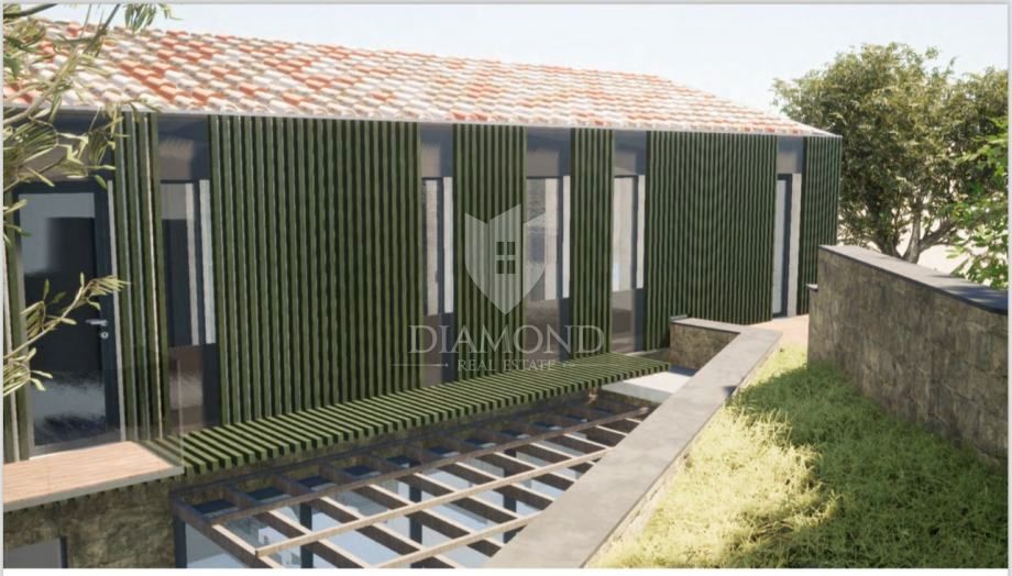 Albona, terreno edificabile con vista mare