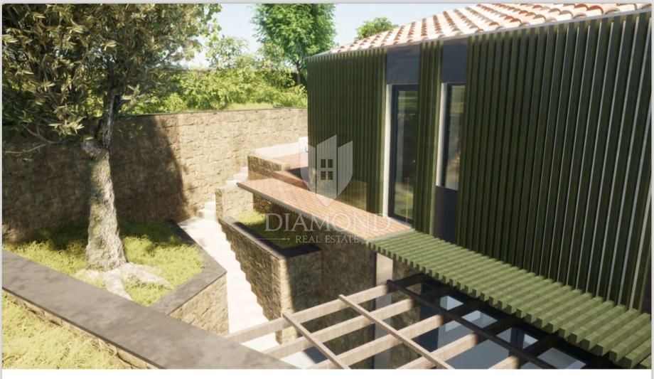 Albona, terreno edificabile con vista mare