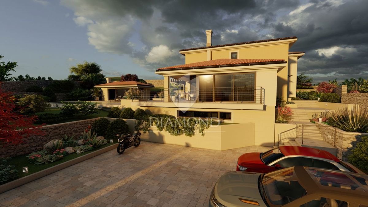 Tersatto, terreno edificabile con permesso di costruzione ottenuto, vista mare