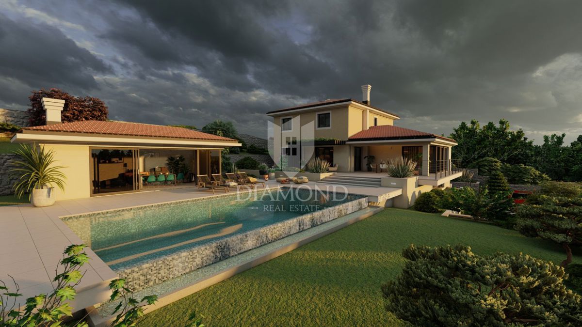 Tersatto, terreno edificabile con permesso di costruzione ottenuto, vista mare