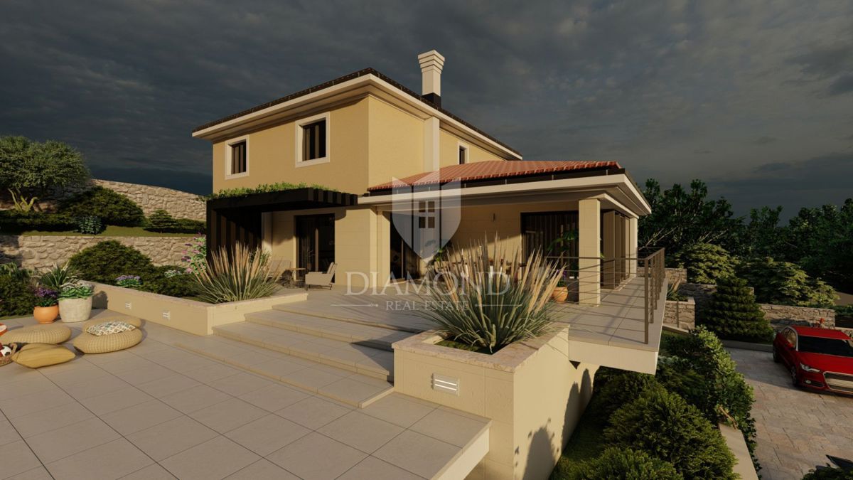 Tersatto, terreno edificabile con permesso di costruzione ottenuto, vista mare