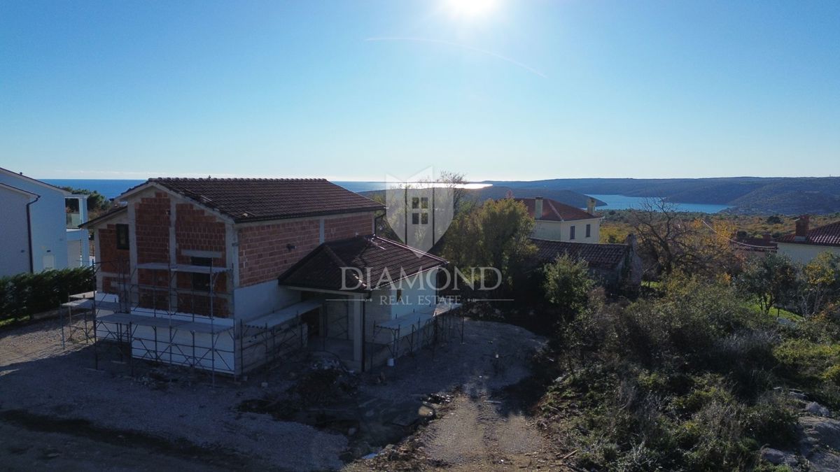 Labin, Rabac, nuova costruzione con vista mare