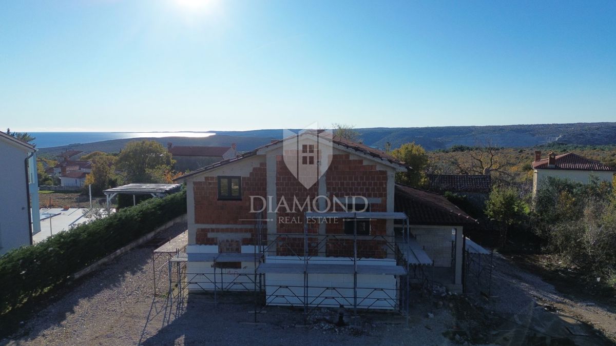 Labin, Rabac, nuova costruzione con vista mare