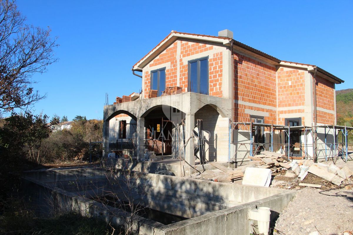 Labin, Rabac, nuova costruzione con vista mare