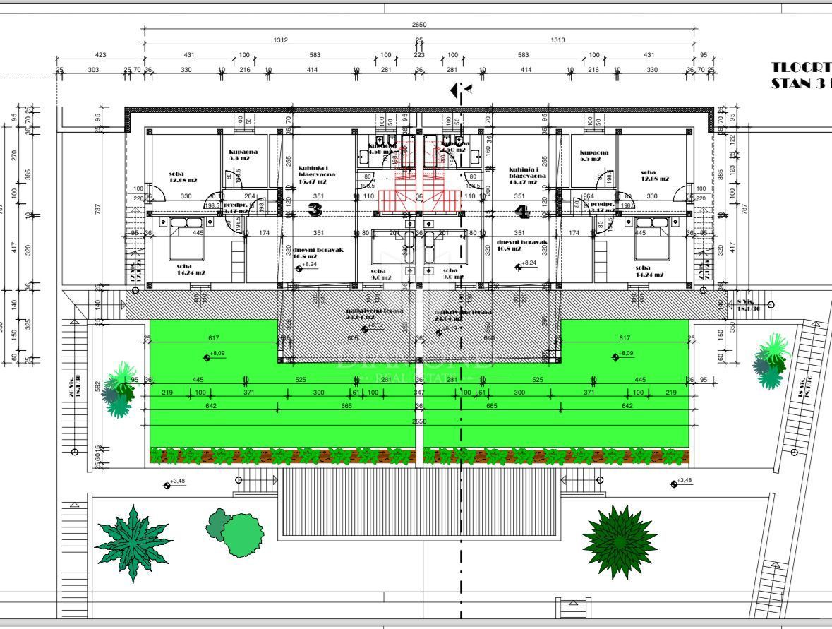 Villetta a schiera con piscina, nuova costruzione