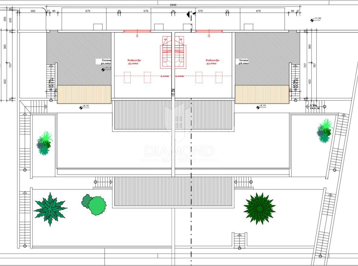 Villetta a schiera con piscina, nuova costruzione
