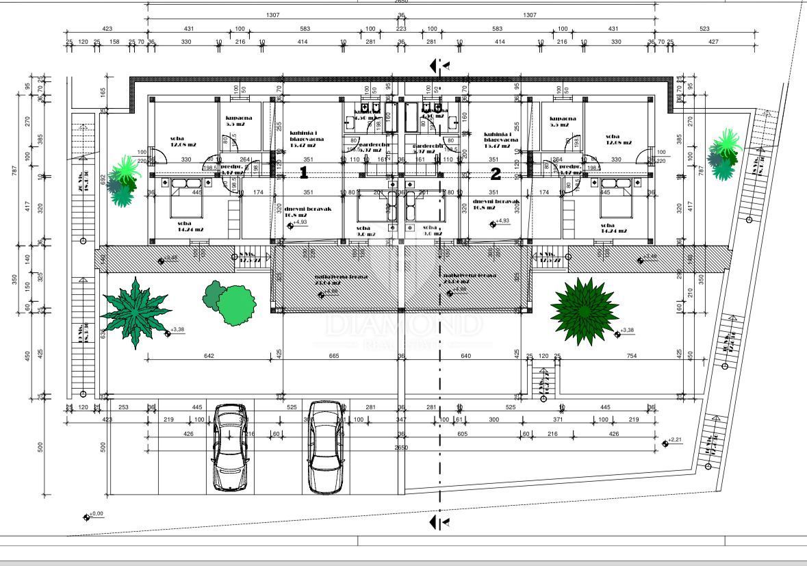 Villetta a schiera con piscina, nuova costruzione