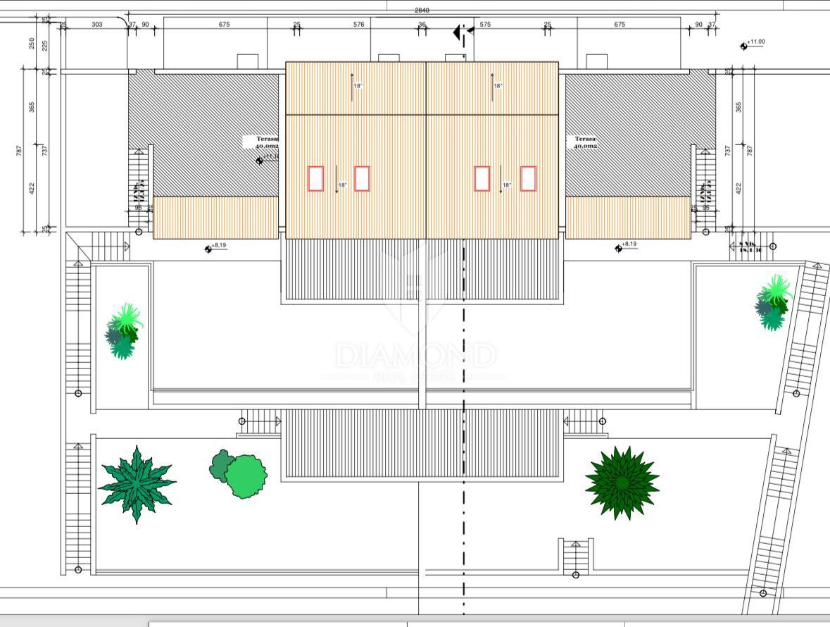 Villetta a schiera con piscina, nuova costruzione