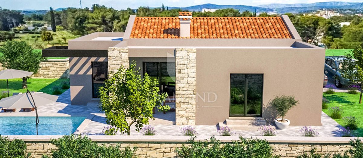 Svetvinčenat, dintorni, nuova casa con piscina in posizione tranquilla