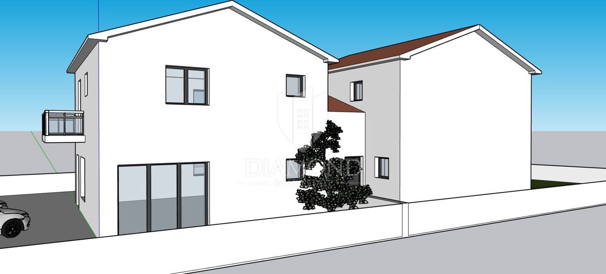 Buie, Castelnuovo, nuova casa bifamiliare con 3 camere da letto