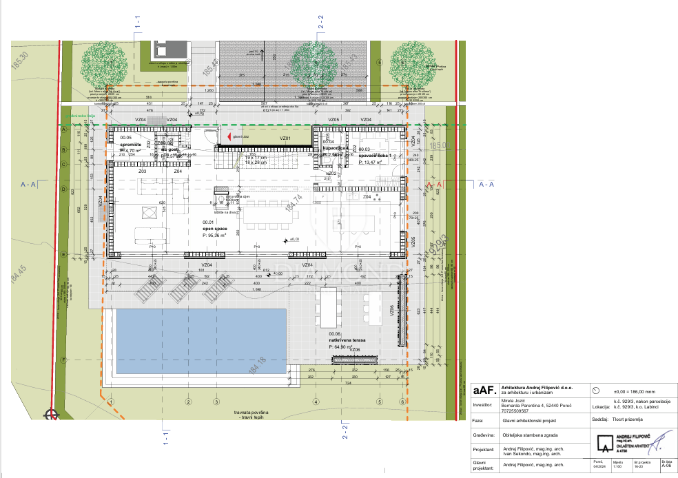 Parenzo – terreno 771 m² con permesso per villa e piscina