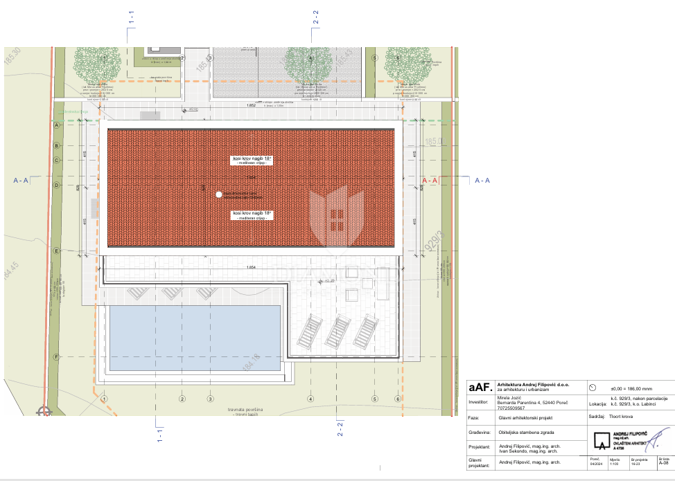 Parenzo – terreno 771 m² con permesso per villa e piscina