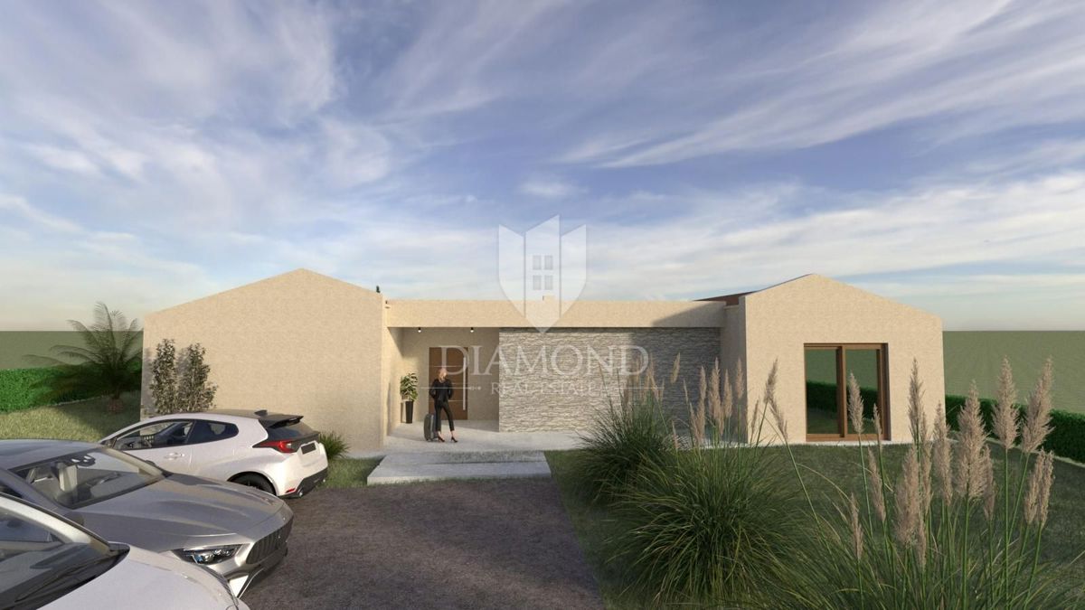 Una casa moderna con piscina in costruzione - nei pressi di Labin, Istria