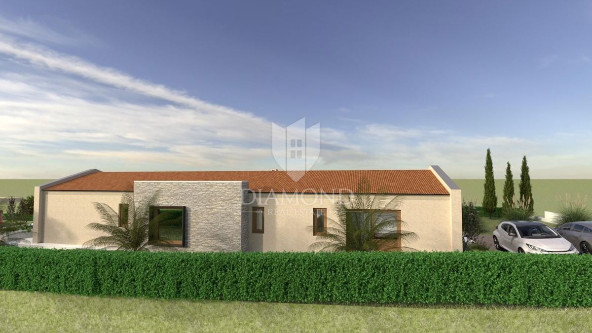 Una casa moderna con piscina in costruzione - nei pressi di Labin, Istria