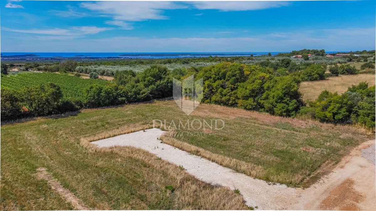 Fasana, dintorni, terreno attraente con vista mare