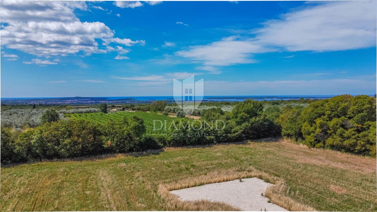Fasana, dintorni, terreno attraente con vista mare