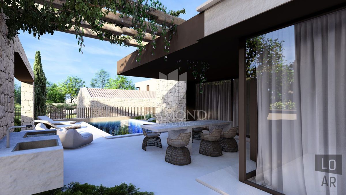 Cittanova, dintorni, casa moderna 175 m2 con piscina