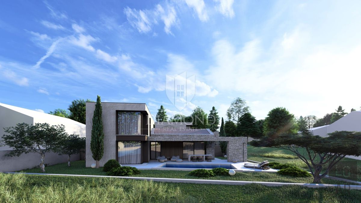 Cittanova, dintorni, casa moderna 175 m2 con piscina