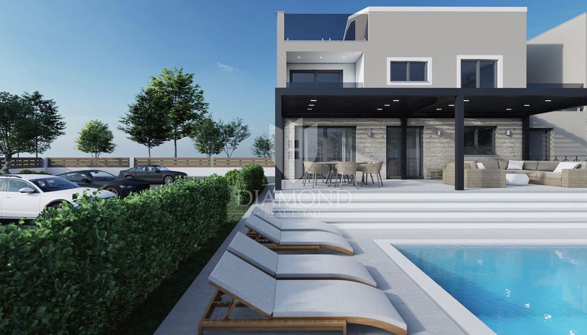 Parenzo, dintorni, casa ideale con quattro camere da letto e vista mare!
