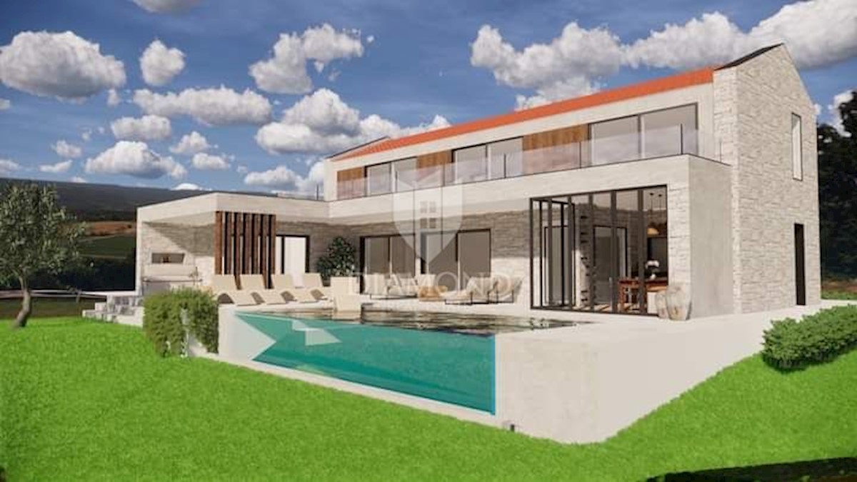 Parenzo, dintorni. Villa di design con benessere e vista mare