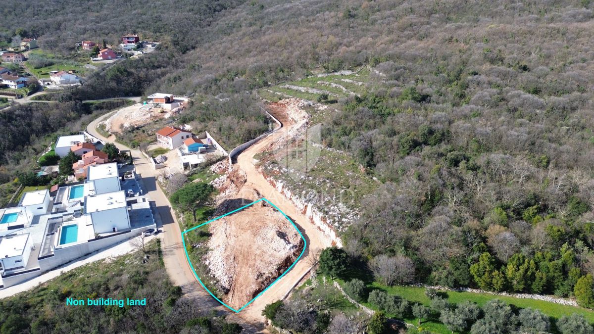 Labin, Rabac, terreno edificabile con vista mare 