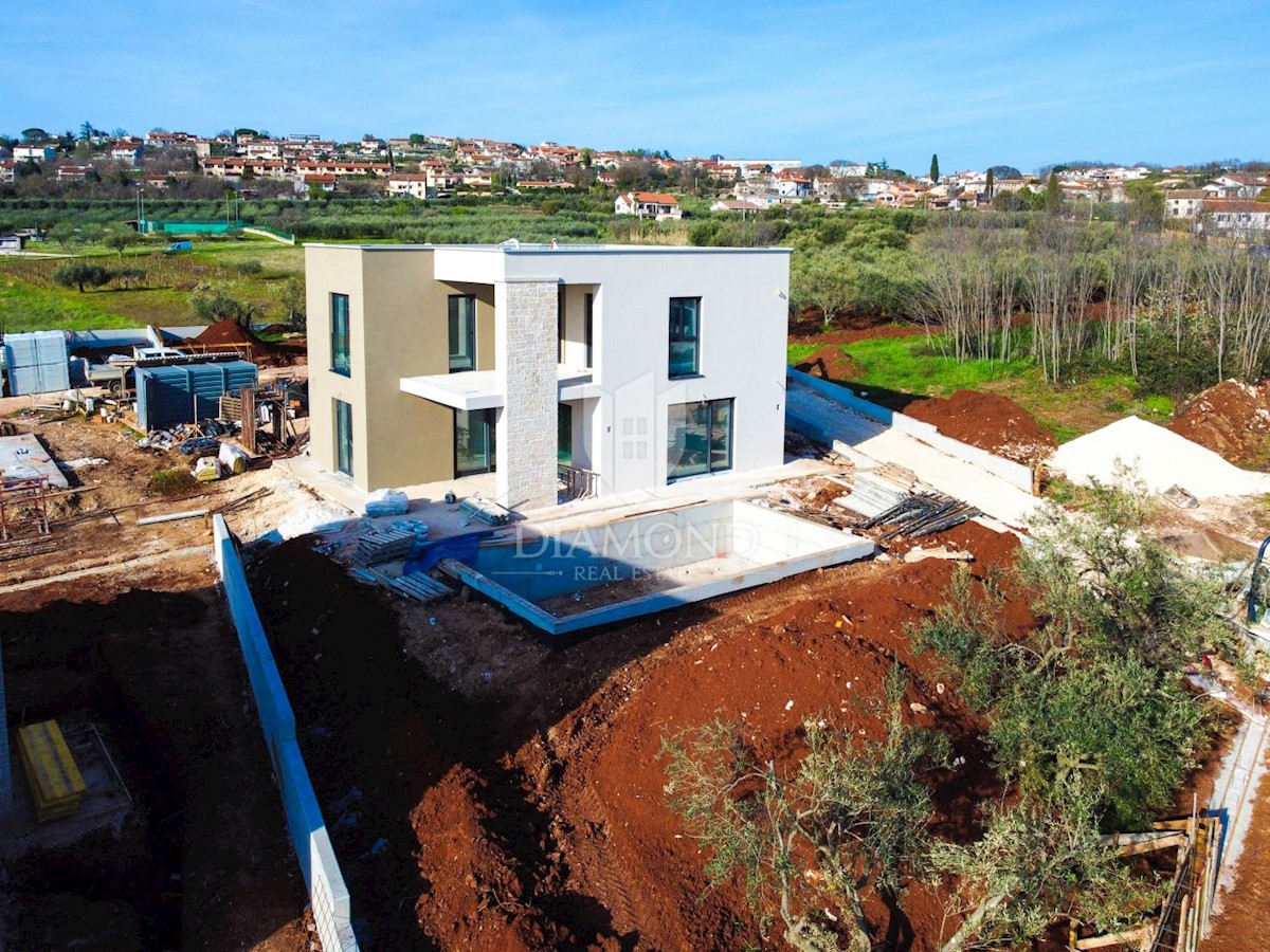 Parenzo, dintorni, villa moderna con vista sul mare aperto!